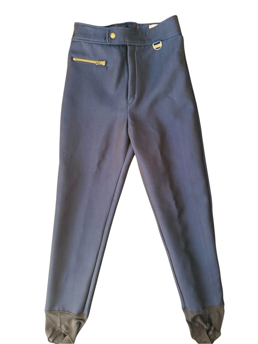 Nils Vintage Stirrup Ski Pants Navy Slim Fit Size 8 USA